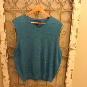 ALAN FLUSSER V-NECK SILK SWEATER VEST MENS-MEDIUM